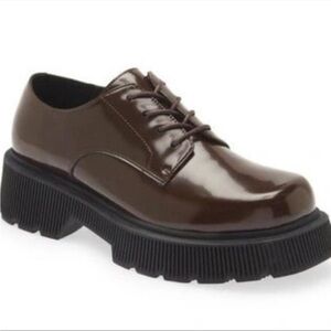 Jeffrey Campbell The Office Platform Derby in Brown